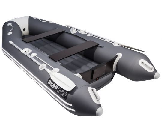 Надувная лодка АКВА 3200 НДНД графит/светло-серый