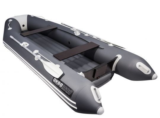 Надувная лодка АКВА 3600 НДНД графит/светло-серый