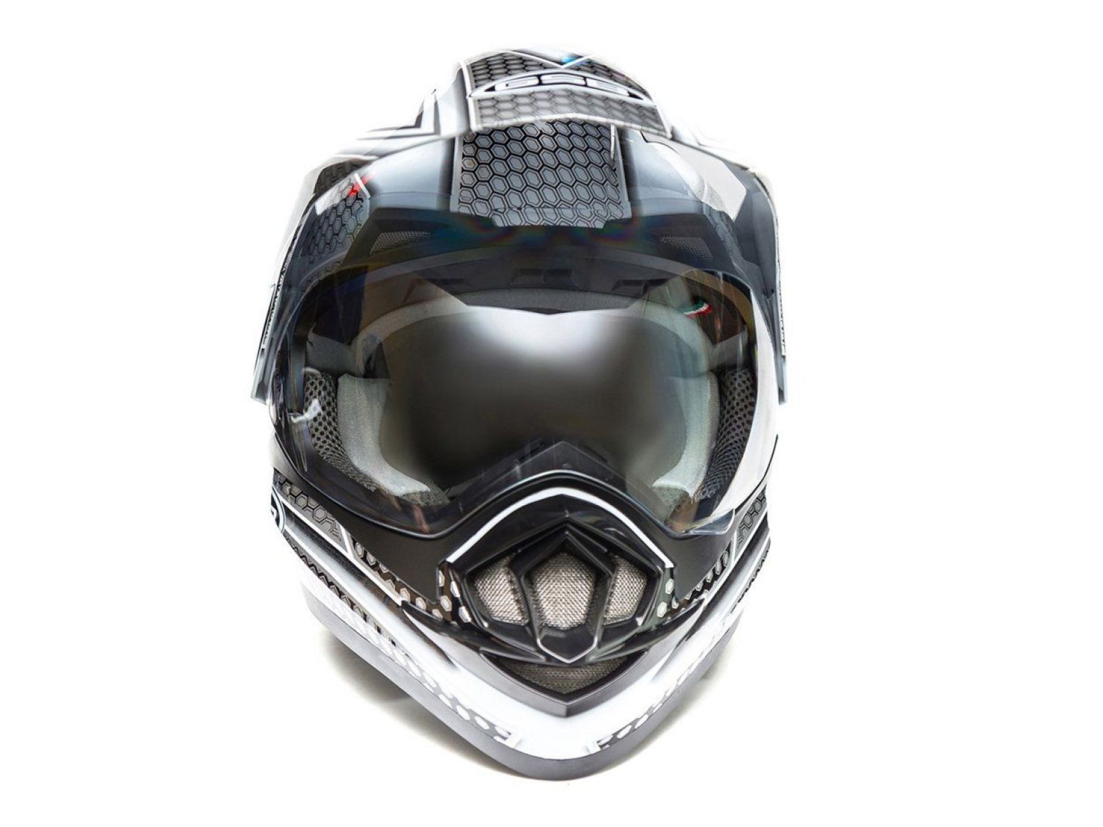 Шлем для снегохода GSB XP-14 A SNOW (с эл. визором) White/Black