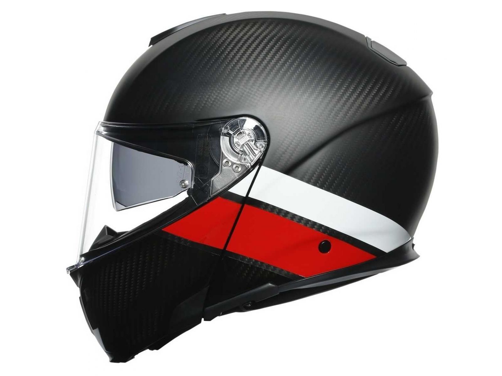 Мотошлем AGV SPORTMODULAR Layer Carbon/Red/White