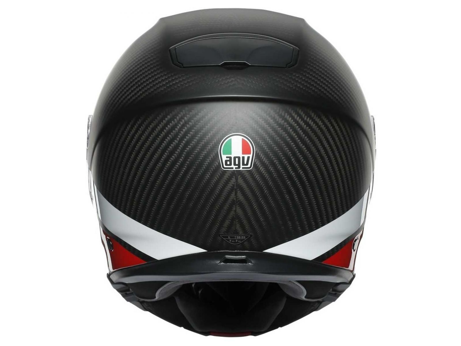 Мотошлем AGV SPORTMODULAR Layer Carbon/Red/White