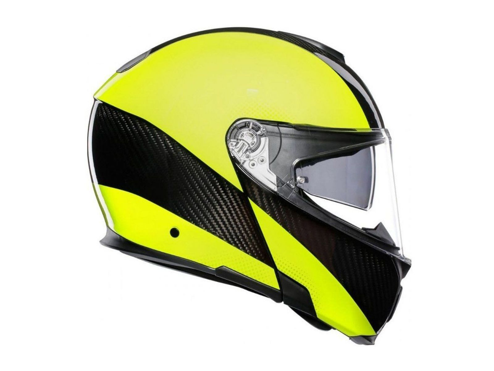 Мотошлем AGV SPORTMODULAR Multi Hi-Vis Carbon Yellow