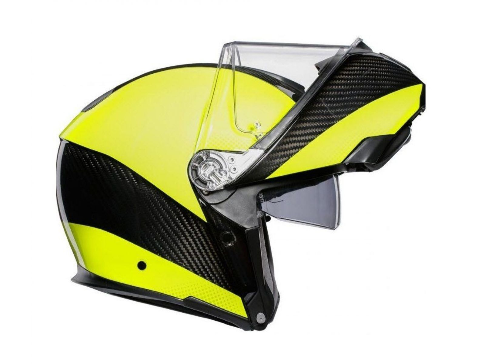 Мотошлем AGV SPORTMODULAR Multi Hi-Vis Carbon Yellow