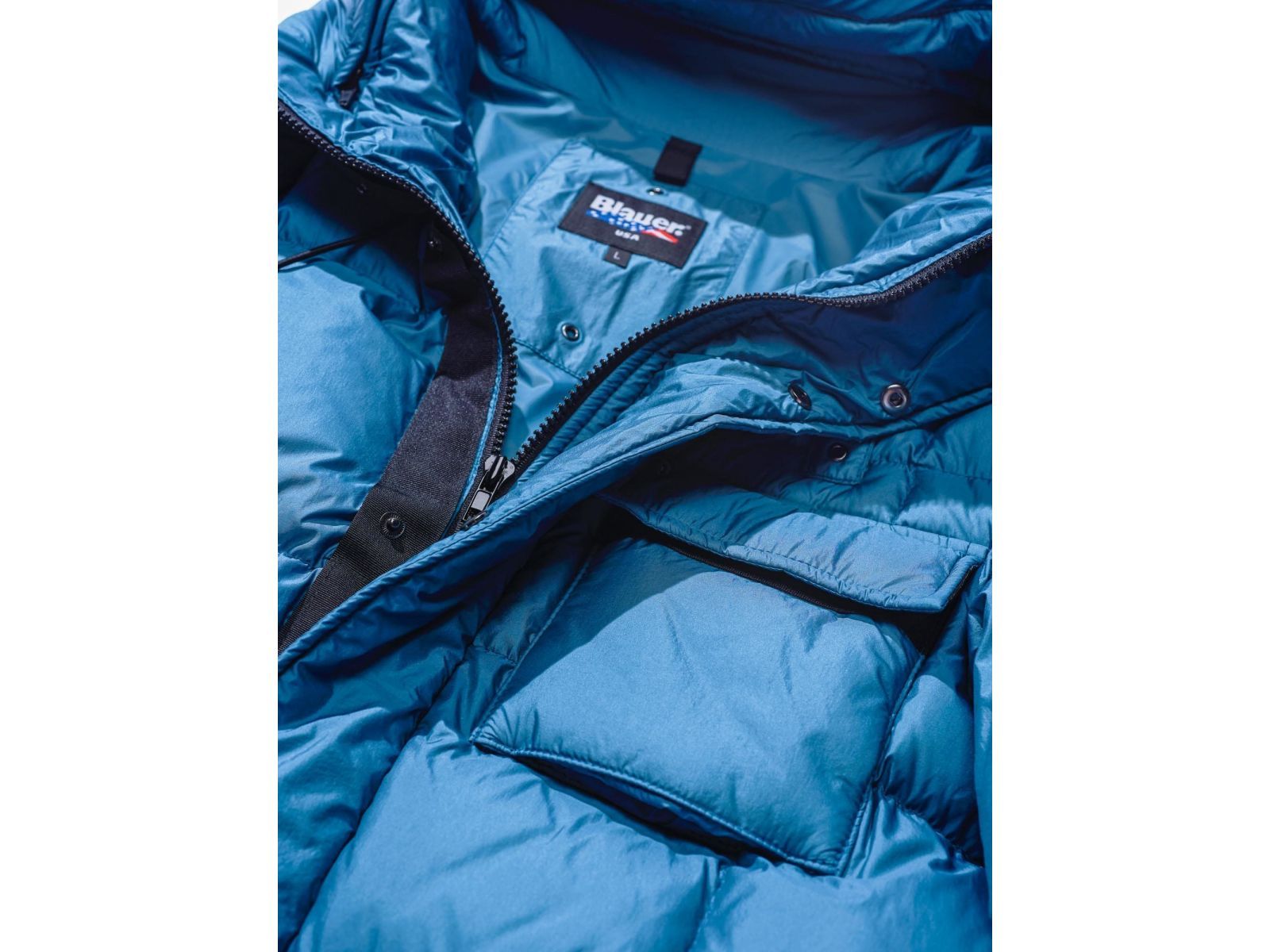 Пуховик BLAUER LORENZO морская волна