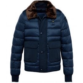 Пуховик с меховым воротником BLAUER Blue