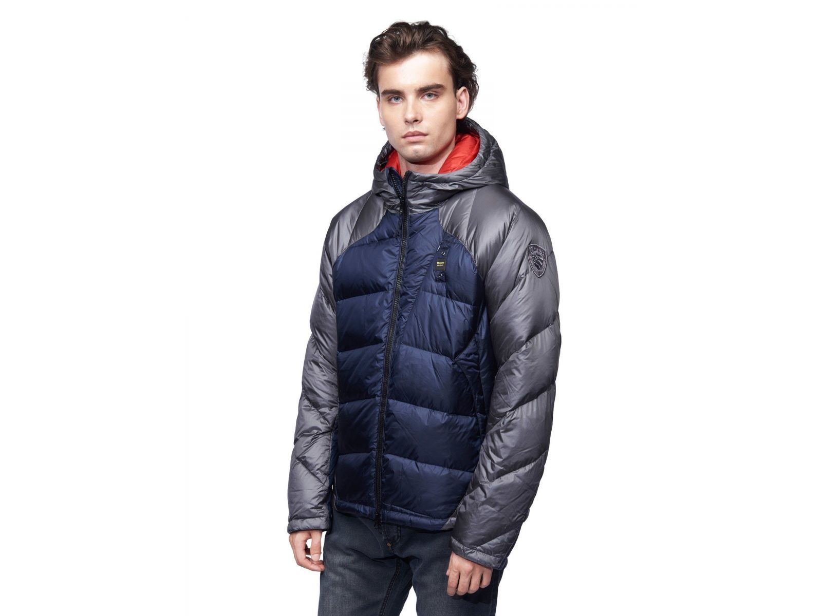 Пуховик Blauer DIEGO сине-серый
