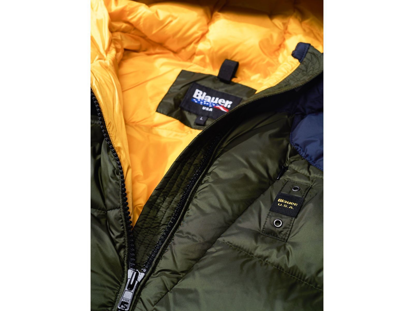 Пуховик Blauer  DIEGO зелено-синий