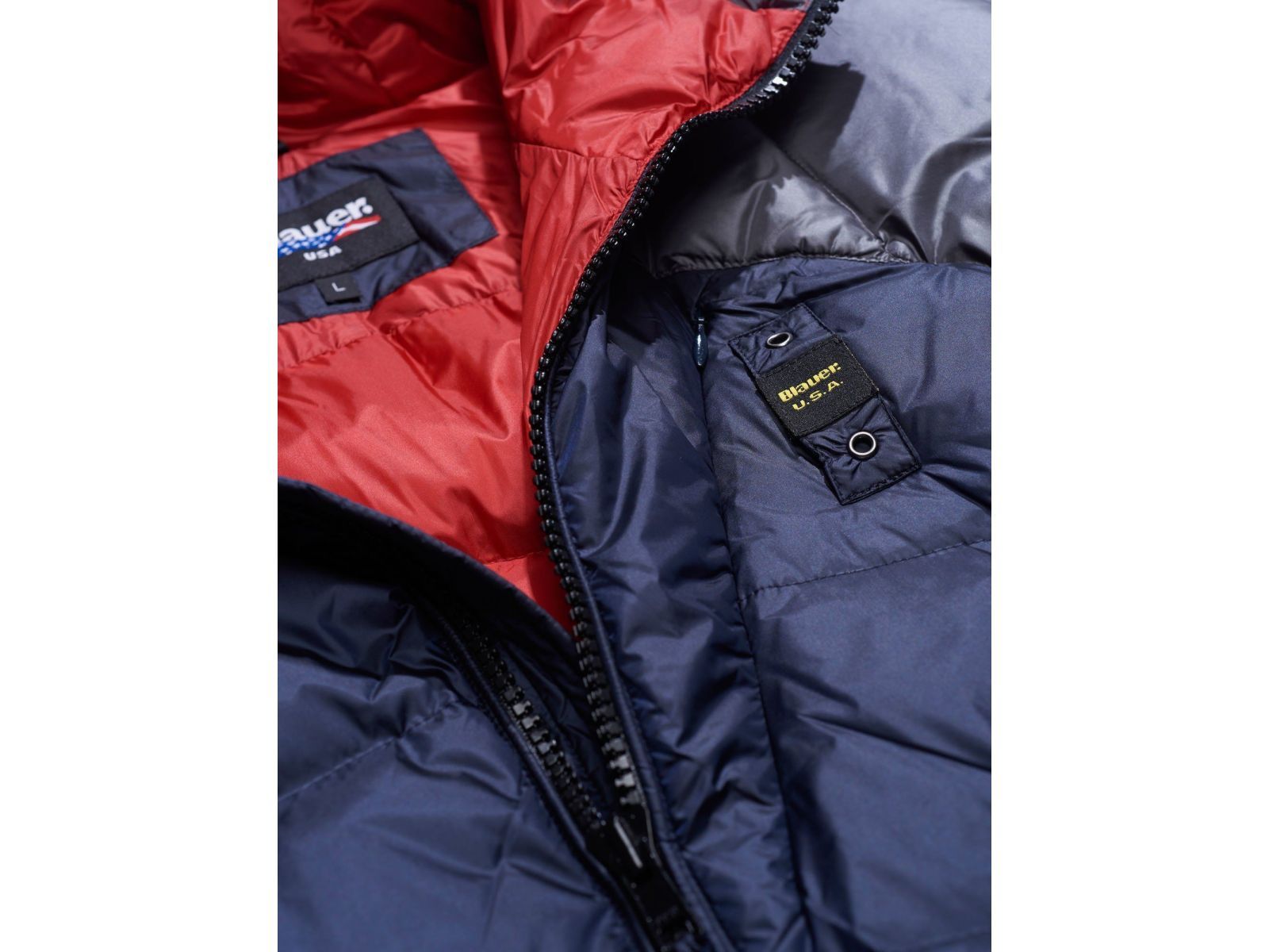 Пуховик Blauer DIEGO сине-серый