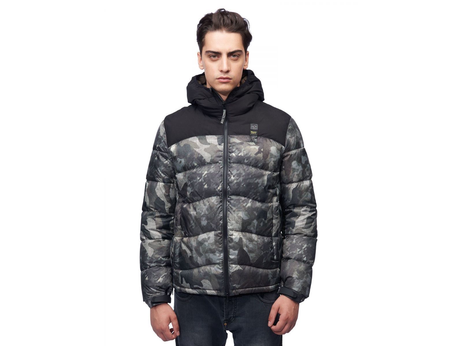 Пуховик Blauer NICOLO зеленый камуфляж