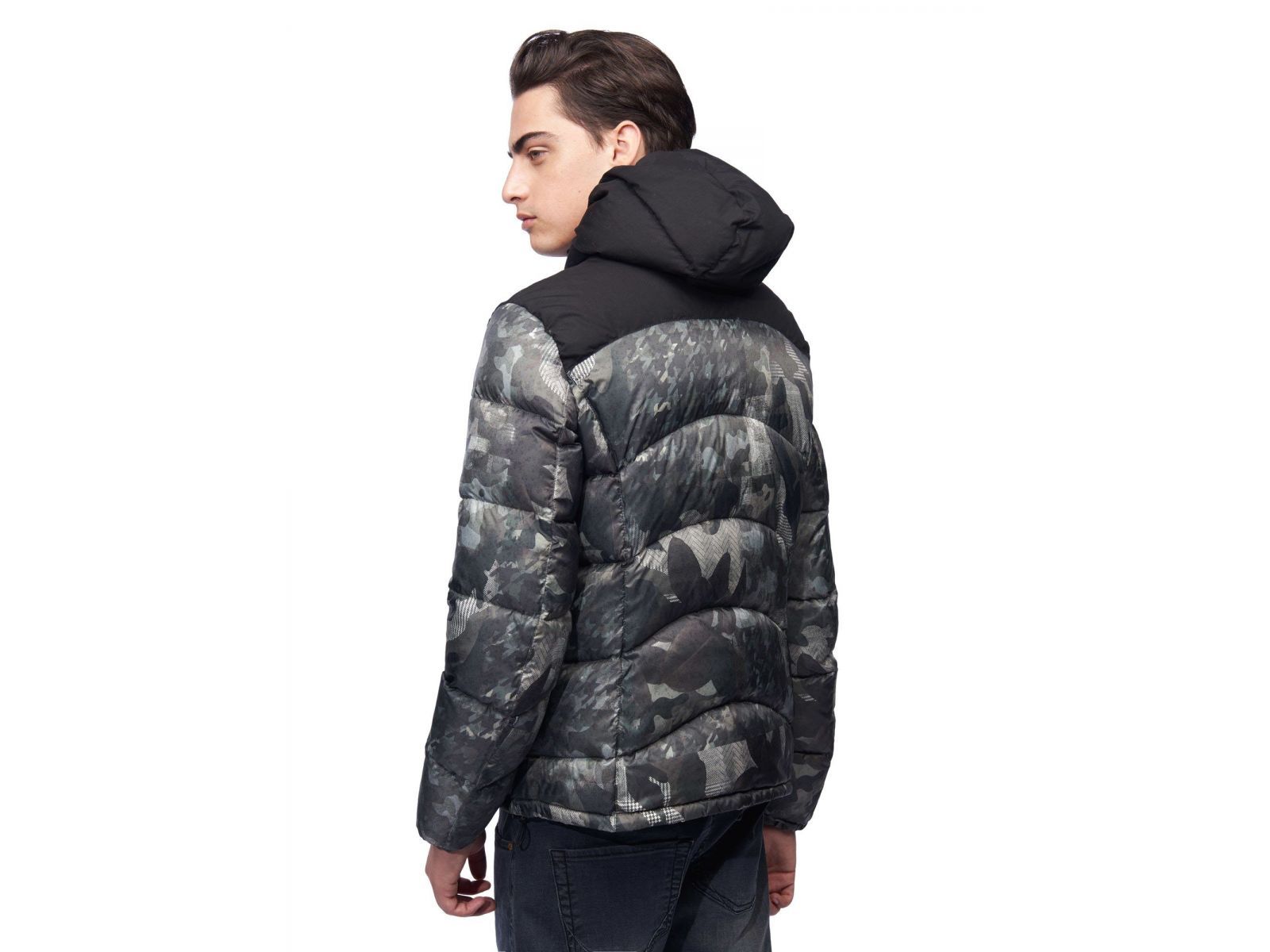 Пуховик Blauer NICOLO зеленый камуфляж