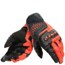 Мотоперчатки DAINESE CARBON 3 SHORT Gloves Black/Fluo Red