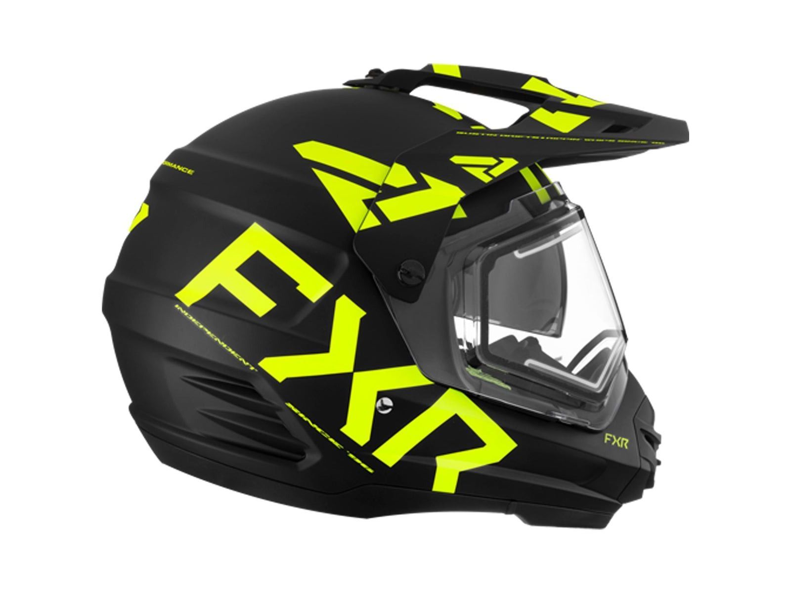 Снегоходный шлем FXR Torque X Team Hlmt w/ E Shield & Sun Shade 23 Black/Hi-Vis