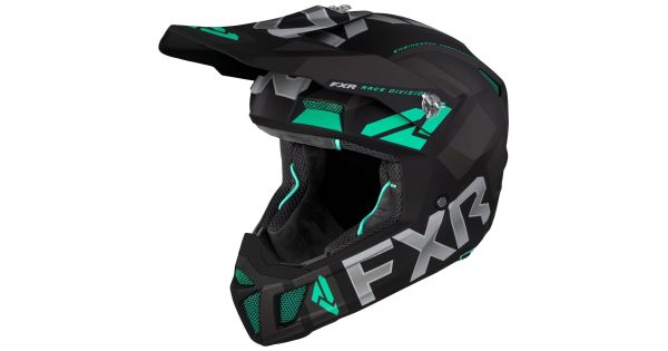 Купить Мотошлем FXR Clutch Evo Helmet 22 Black/Mint цена 22990