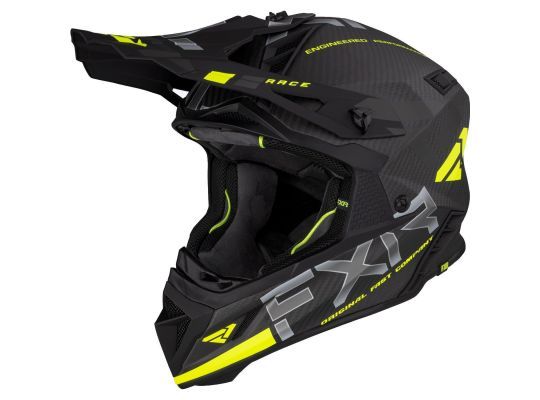 Купить Мотошлем FXR HELIUM CARBON 21 Hi Vis Charcoal - цена 52790 ₽ в Москве