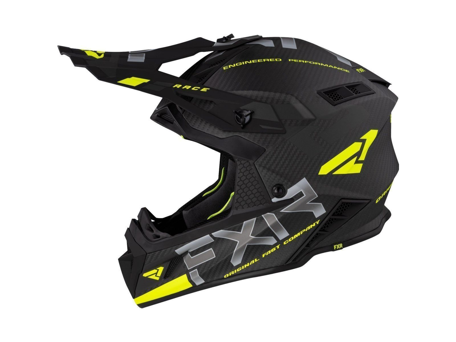 Мотошлем FXR HELIUM CARBON 21 Hi Vis Charcoal