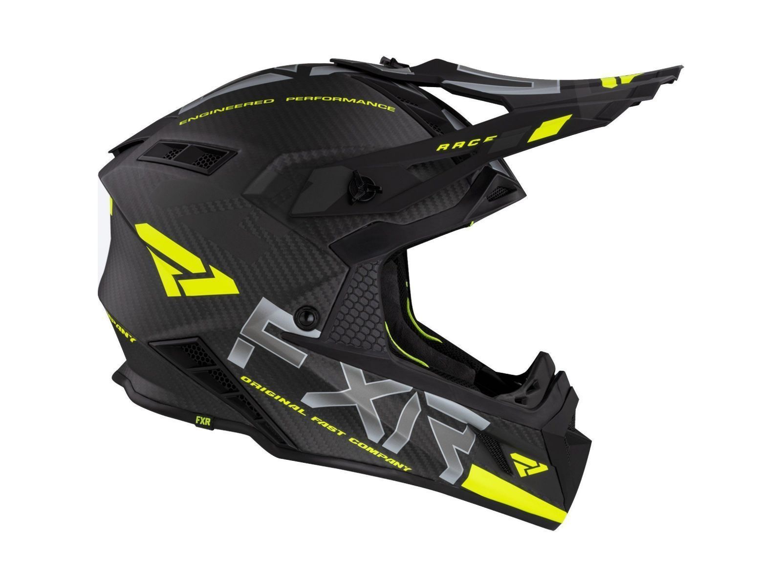 Мотошлем FXR HELIUM CARBON 21 Hi Vis Charcoal