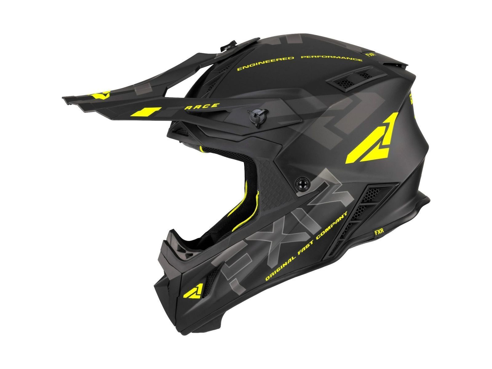 Мотошлем FXR HELIUM RACE DIV D-Ring Black/Hi Vis