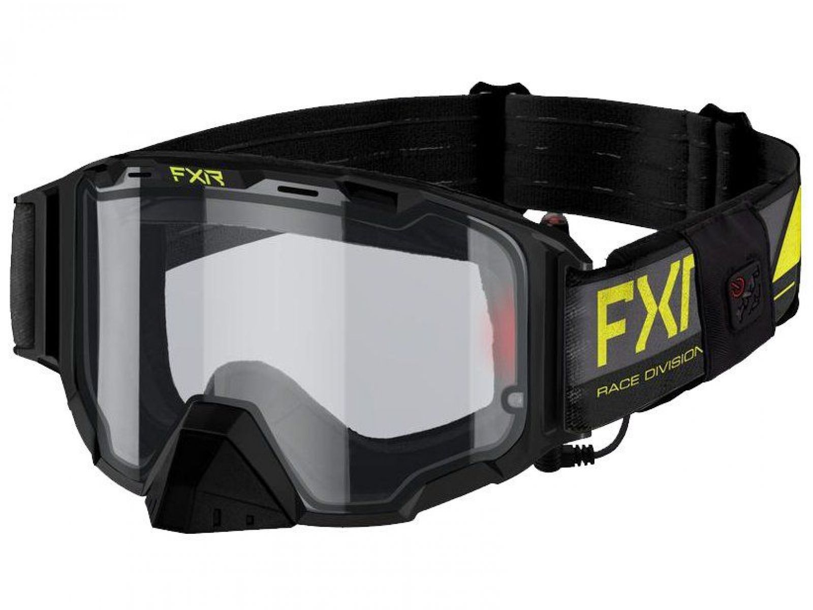 Очки снегоходные с электроподогревом FXR MAVERICK ELECTRIC 22 Hi Vis Black
