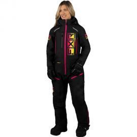 Комбинезон снегоходный женский FXR Recruit F.A.S.T. Ins Monosuit 23 Black/Rasp-HiVis Fade