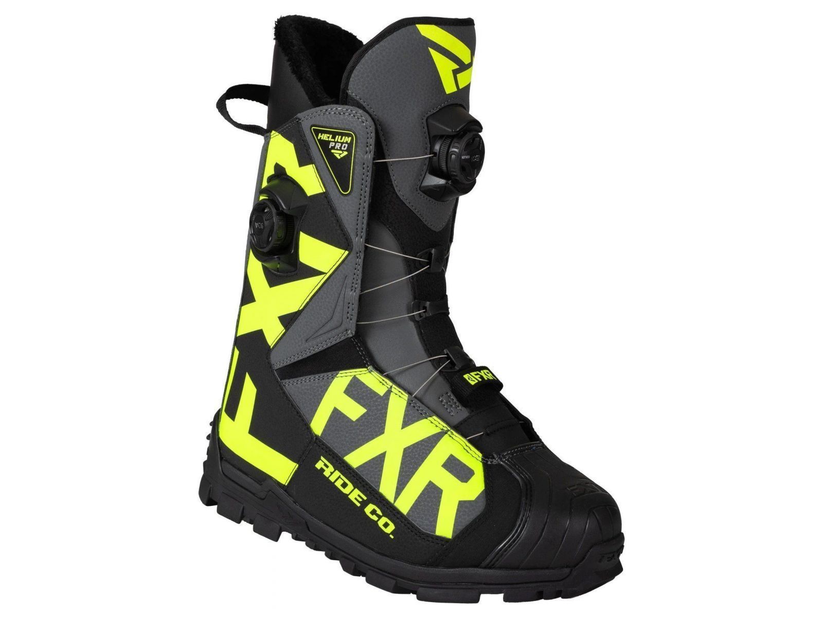 Снегоходные ботинки FXR HELIUM PRO BOA Boot 20 Black/Char/Hi Vis