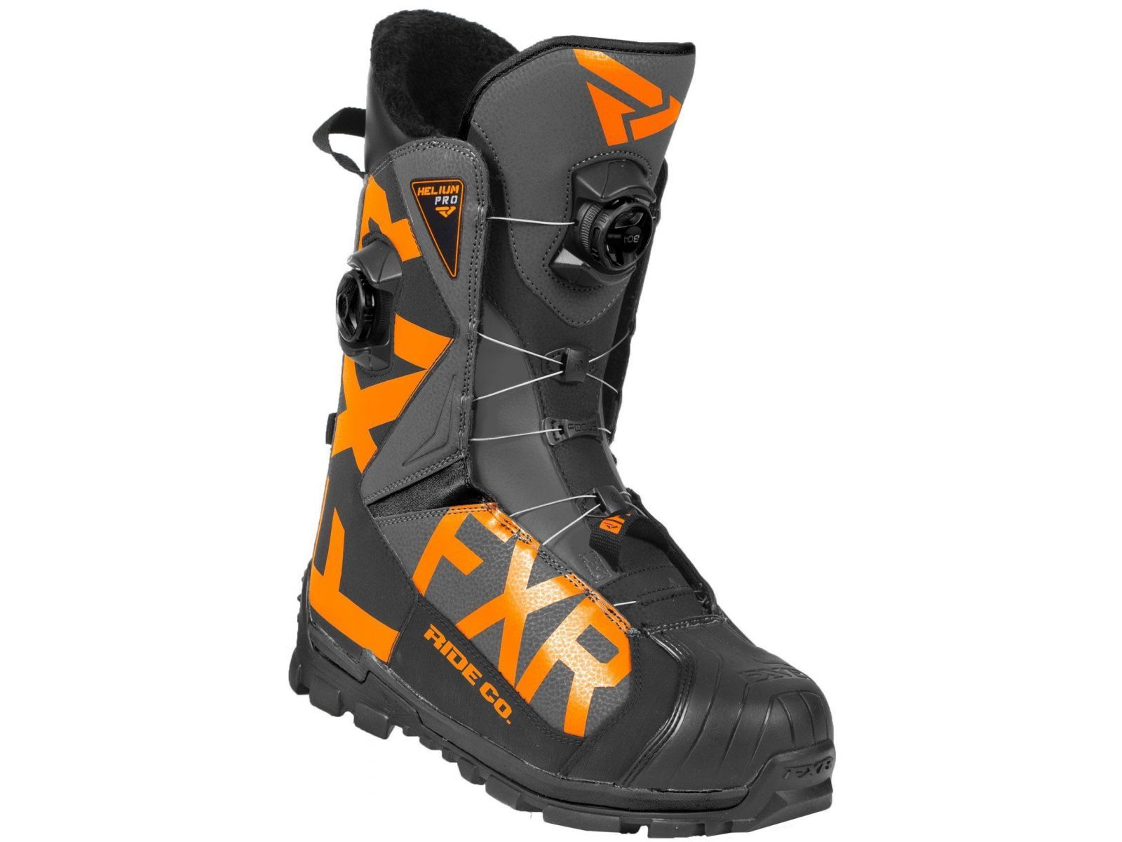 Снегоходные ботинки FXR HELIUM PRO BOA 20 Black/Char/Orange