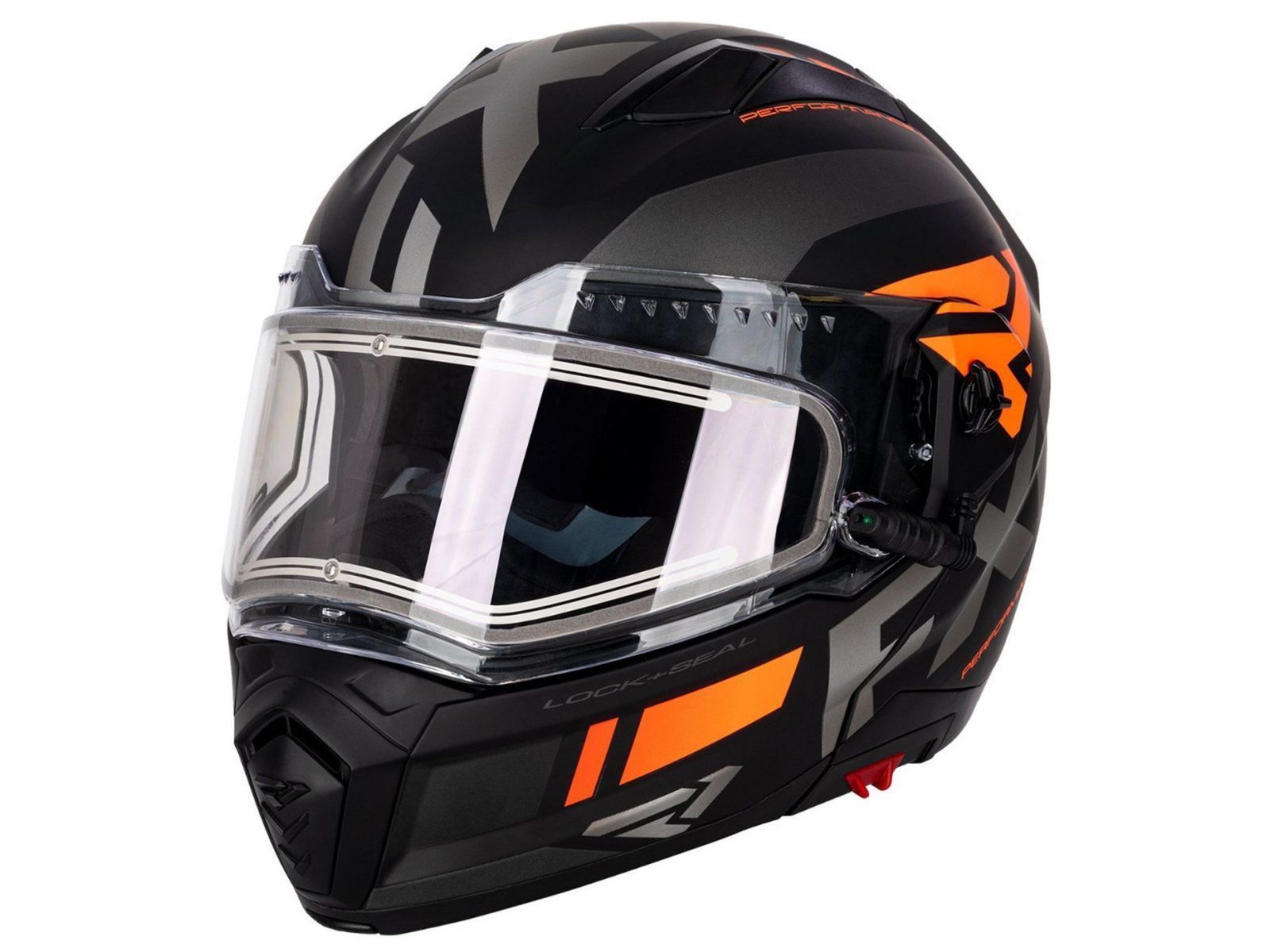Шлем для снегохода FXR MAVERICK MODULAR TEAM 20 (визор с подогревом) Black/Char/Orange