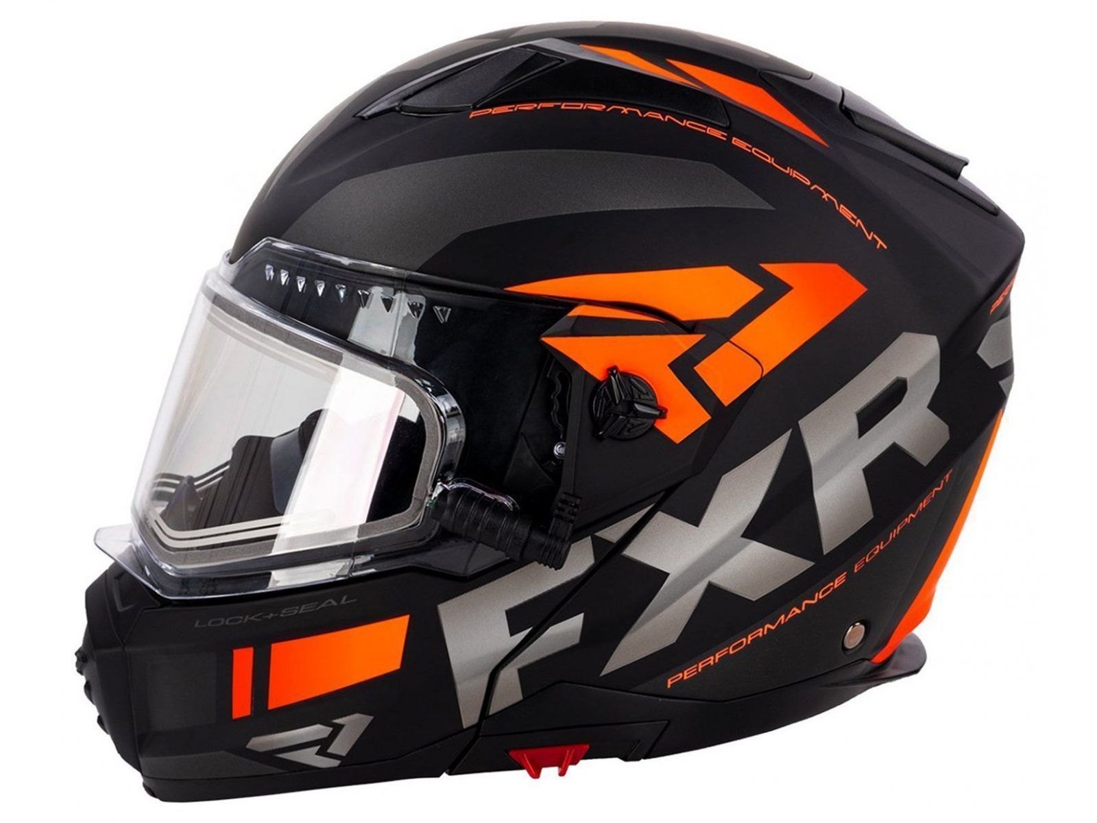 Шлем для снегохода FXR MAVERICK MODULAR TEAM 20 (визор с подогревом) Black/Char/Orange