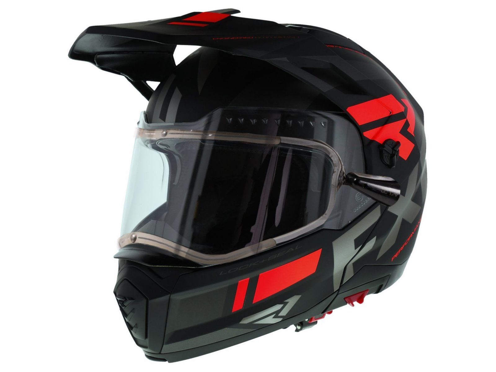 Шлем для снегохода FXR MAVERICK MODULAR TEAM 20 (визор с подогревом) Black/Char/Red