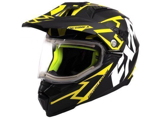 Шлем для снегохода FXR OCTANE X DEVIANT 20 (визор с подогревом) Black/Hi Vis
