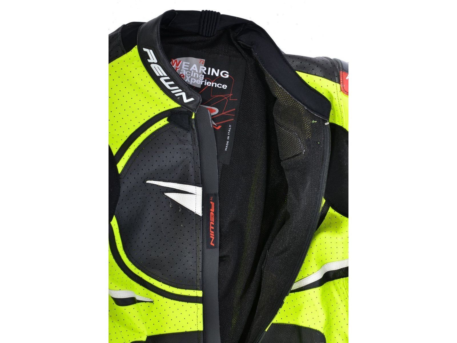 Мотокомбинезон Rewin Battery Yellow-black (кожа быка)