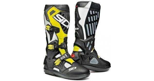 SIDI モトクロスブーツ ATOJO SRS ホワイト/ネイビー/イエロー