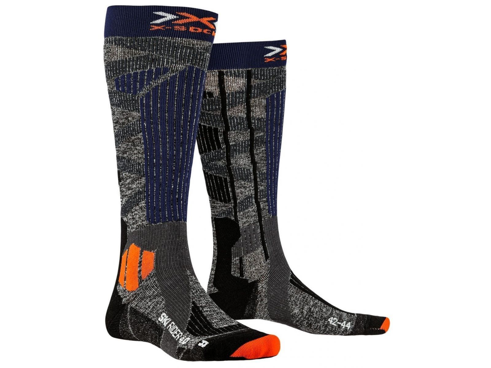 Термоноски X-SOCKS SKI RIDER 4.0 Stone Grey/Navy