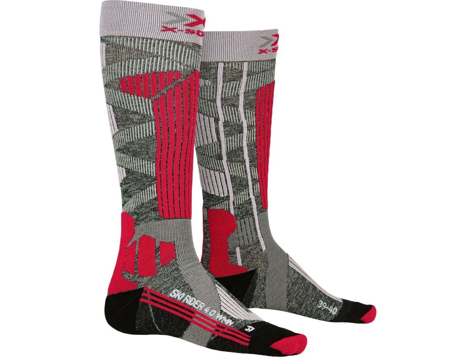 Термоноски женские X-SOCKS SKI RIDER 4.0 Stone Grey/Pink