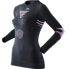Термофутболка женская с длинным рукавом X-BIONIC SKI TOURING EVO LADY UW SHIRT LG SL V-NECK Black/Pink