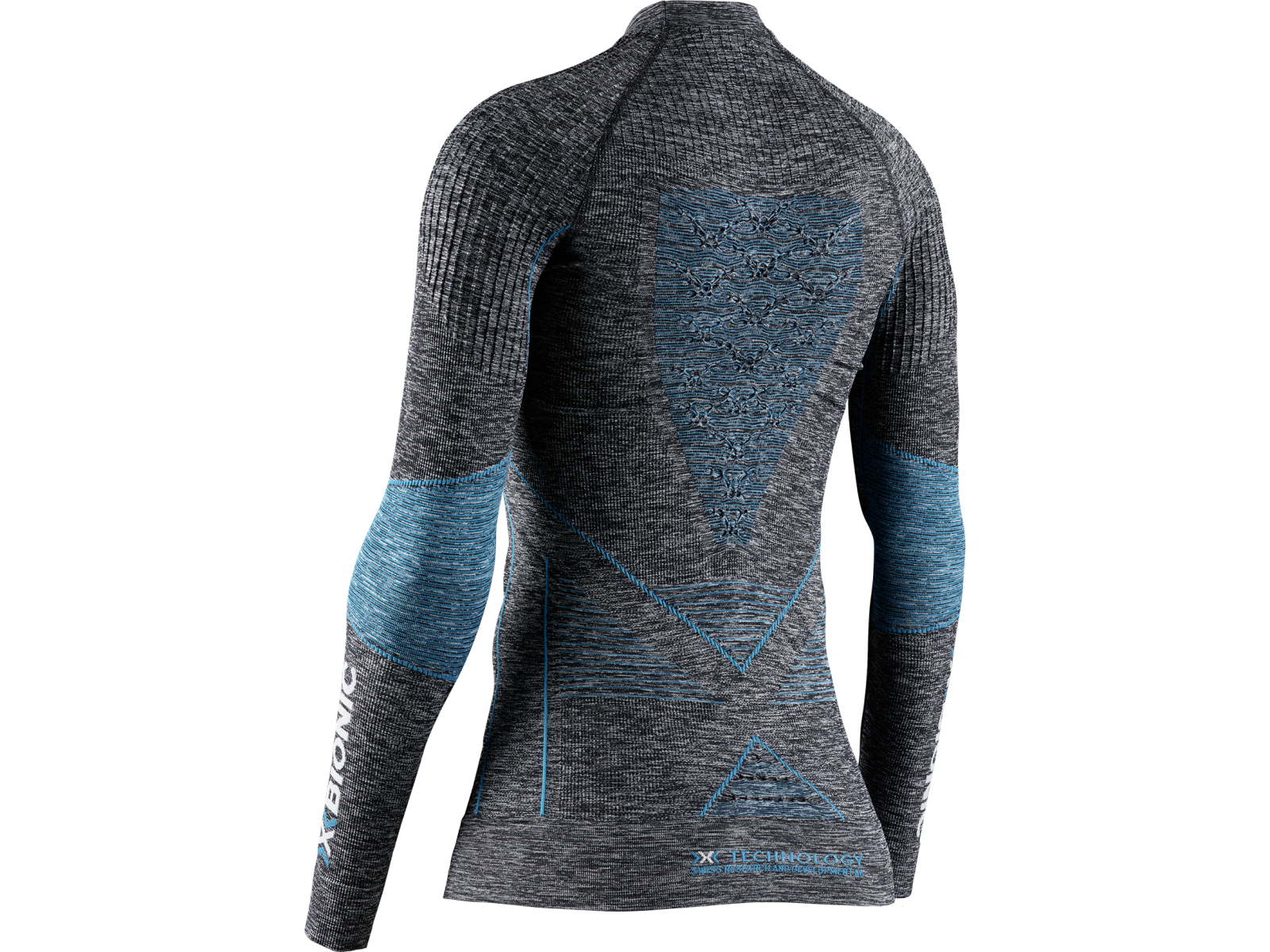 Термофутболка женская X-BIONIC ENERGY ACCUMULATOR 4.0 MELANGE Dark Grey Melange/Water Green