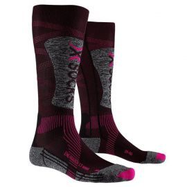Термоноски женские X-SOCKS SKI ENERGIZER LIGHT 4.0 Black/Fluo Pink/Stone Grey Melange