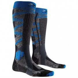 Термоноски X-SOCKS SKI RIDER SILVER 4.0 Stone Grey Melange/Turquoise