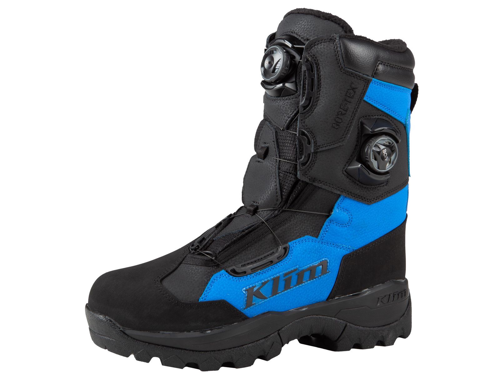 Снегоходные ботинки KLIM ADRENALINE PRO GTX BOA Black-Electric Blue Lemonade