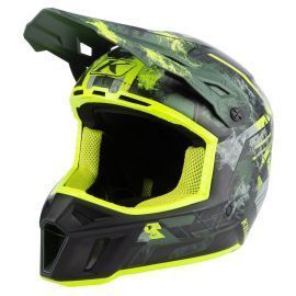 Мотошлем KLIM F3 CARBON HELMET ECE Unruly Kombu Green/Hi-Vis