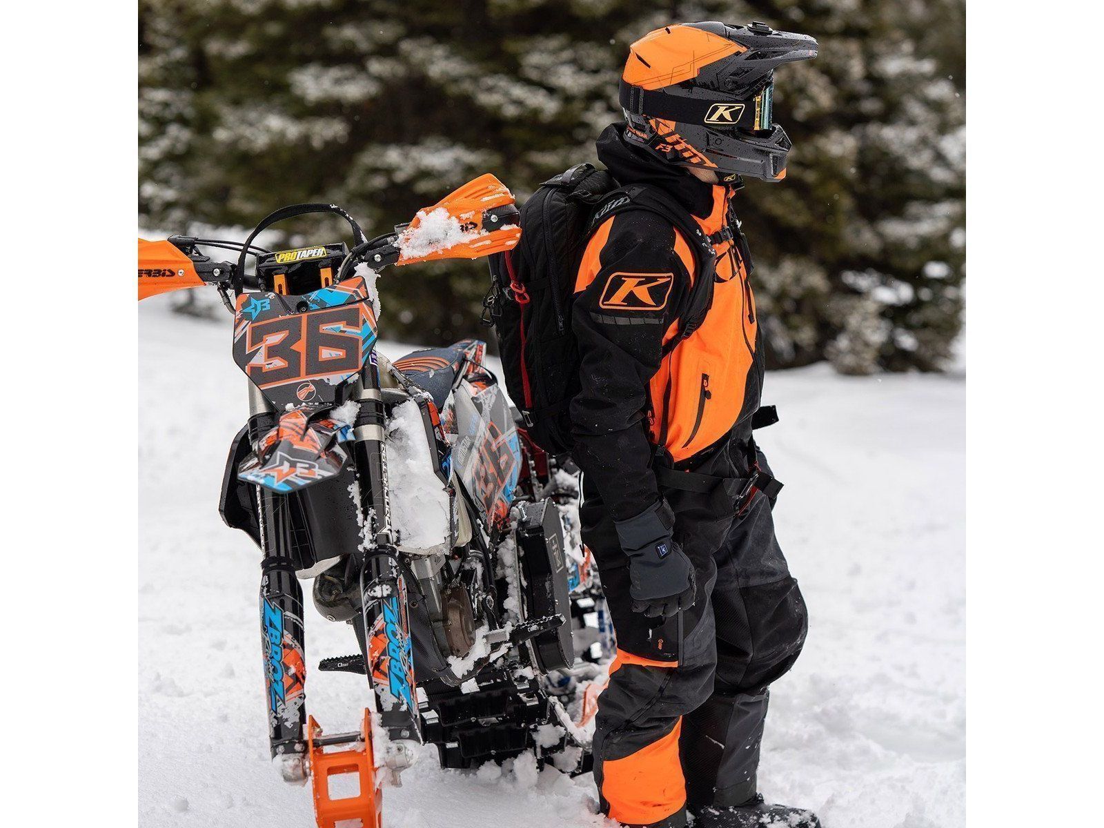 Снегоходный комбинезон KLIM SCOUT ONE-PIECE Black - Strike Orange