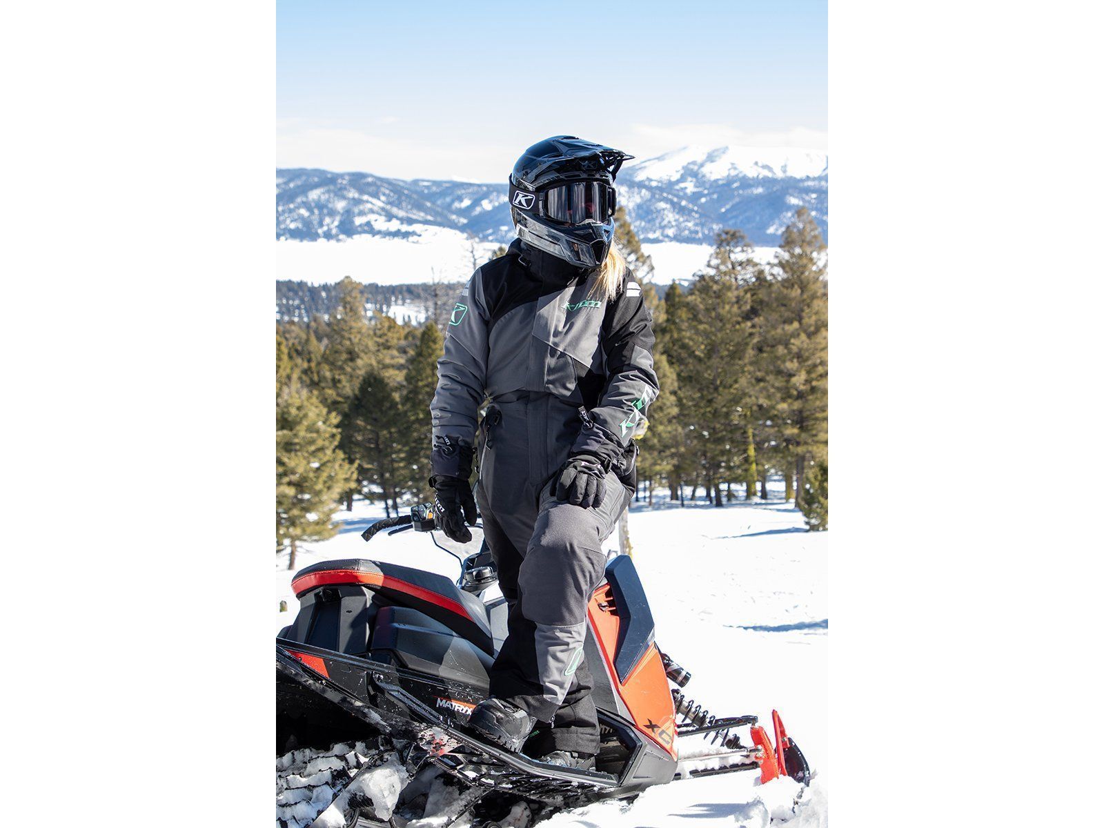 Снегоходный комбинезон женский KLIM VAILSLIDE ONE-PIECE Black - Wintermint