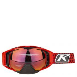 Очки снегоходные KLIM OCULUS Diamond Fade High Risk Red Smoke Red Mirror and Clear