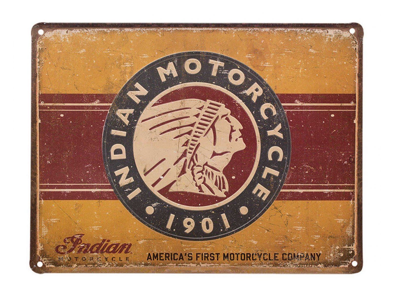 Табличка металлическая INDIAN FIRST MOTORCYCLE