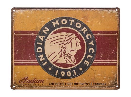 Табличка металлическая INDIAN FIRST MOTORCYCLE