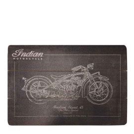 Табличка деревянная INDIAN SCOUT® Black