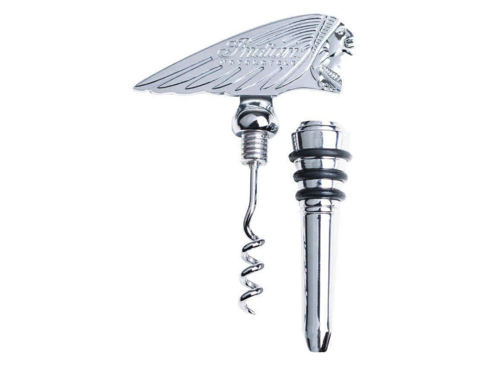 Набор штопор и пробка INDIAN Silver