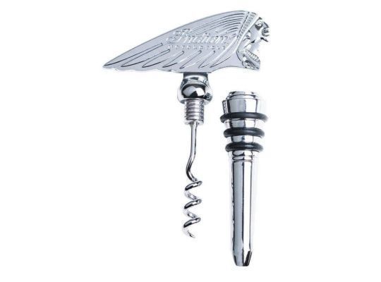 Набор штопор и пробка INDIAN Silver