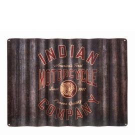 Табличка металлическая INDIAN CORRUGATED Black