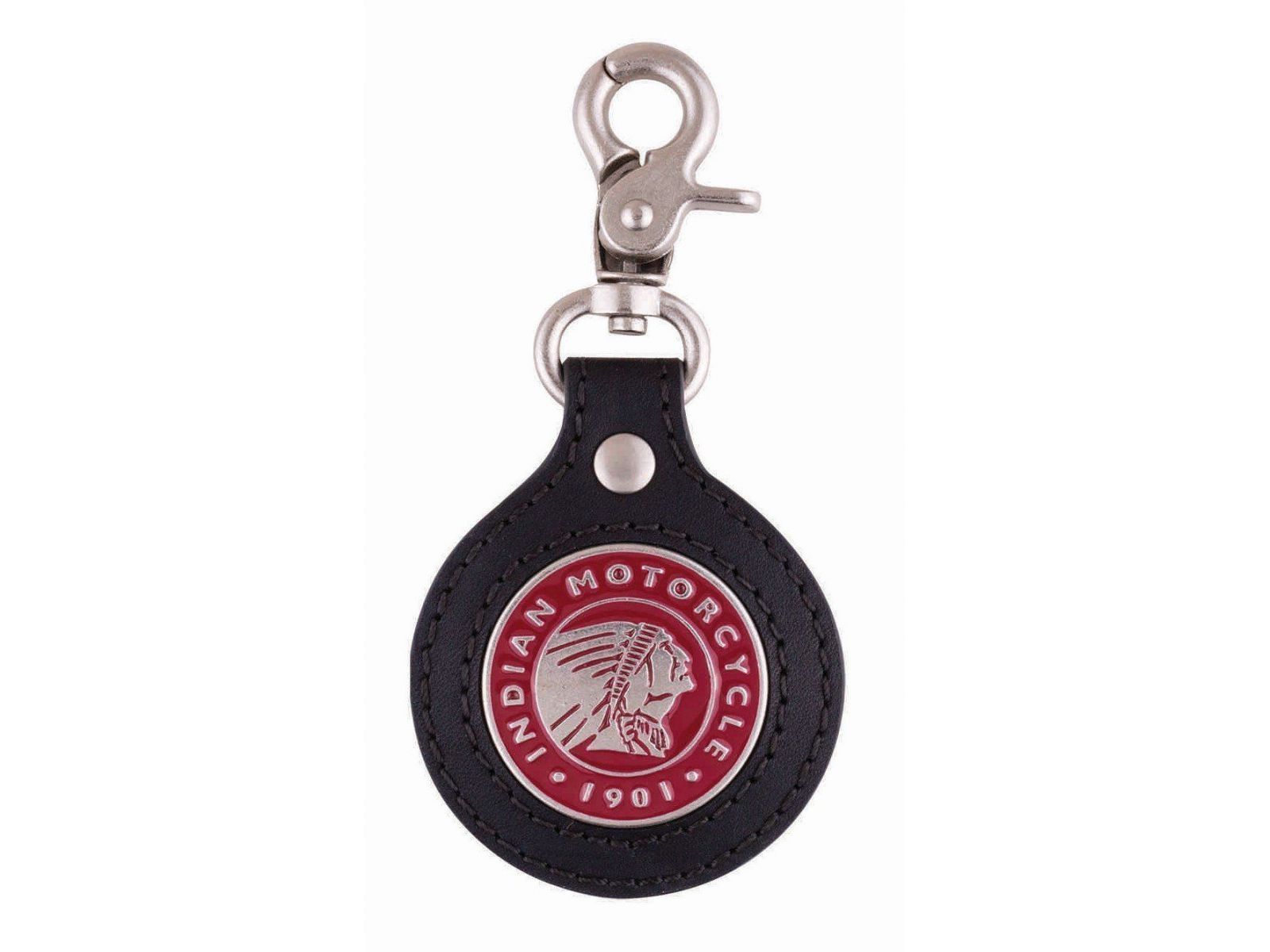 Брелок INDIAN ICON LEATHER Black/Red