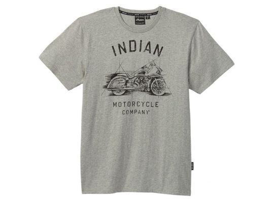 Футболка INDIAN CHALL BIKE Grey